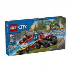 Lego City Πυροσβεστικό Όχημα 4x4 με Φουσκωτό Διάσωσης (60412)