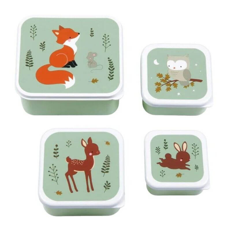 Σετ 4 Δοχεία Φαγητού Lunch & Snack Box Forest Friends - A Little Lovely Company (SBSEFF45)Σετ 4 Δοχεία Φαγητού Lunch & Snack Box Forest Friends - A Little Lovely Company (SBSEFF45)