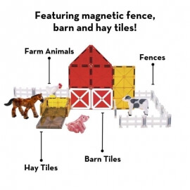 Magna-Tiles Μαγνητικό Παιχνίδι 25 τμχ "Farm Animals" (22125)