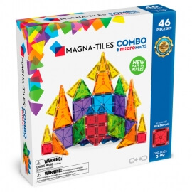 Magna-Tiles Μαγνητικό Παιχνίδι 46 τμχ "Combo + Micromags" (244046)