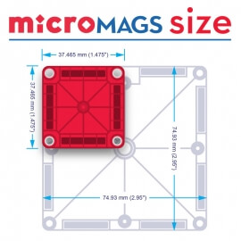 Magna-Tiles Μαγνητικό Παιχνίδι 70 τμχ "Micromags Deluxe" (244070)