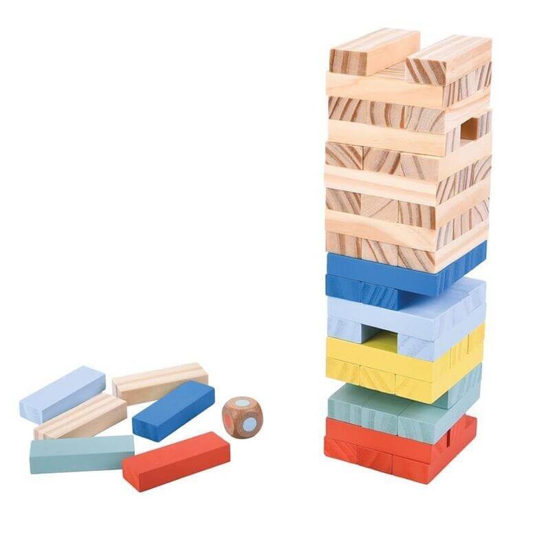 Ξύλινος Πύργος Ισορροπίας τύπου Jenga με 57 Τουβλάκια - Luna (622871)Ξύλινος Πύργος Ισορροπίας τύπου Jenga με 57 Τουβλάκια - Luna (622871)