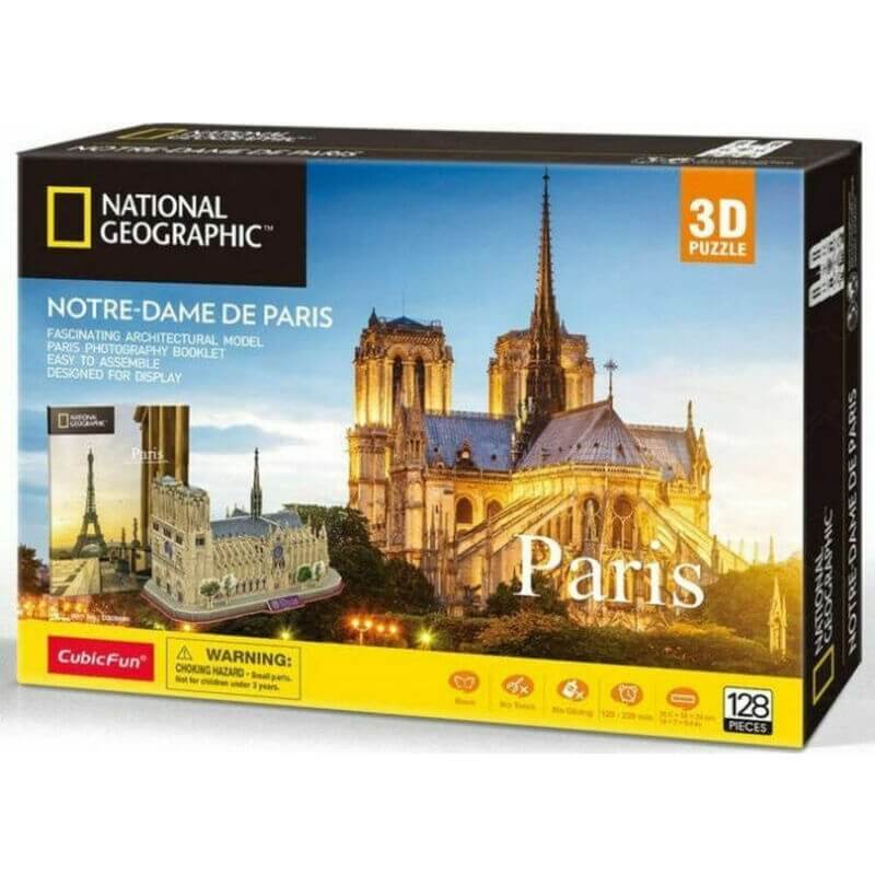 3D Παζλ Παναγία των Παρισίων National Geographic 128 κομ. (DS0986h)3D Παζλ Παναγία των Παρισίων National Geographic 128 κομ. (DS0986h)