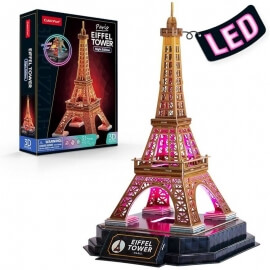 3D Παζλ Πύργος Eiffel Night Edition LED φωτιζόμενος 51 κομ (L534h)