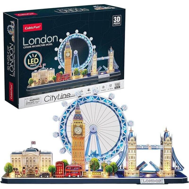 3D Παζλ London Cityline LED φωτιζόμενο 186 κομ (L532h)3D Παζλ London Cityline LED φωτιζόμενο 186 κομ (L532h)