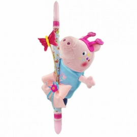 Χειροποίητη Πασχαλινή Λαμπάδα Πέππα - Peppa Pig 20εκ τιρκουάζ (25.49)