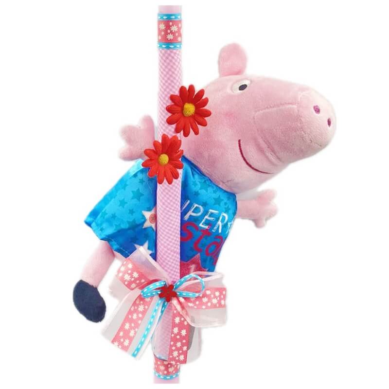 Χειροποίητη Πασχαλινή Λαμπάδα Πέππα - Peppa Pig Super Star 25εκ (25.51)Χειροποίητη Πασχαλινή Λαμπάδα Πέππα - Peppa Pig Super Star 25εκ (25.51)